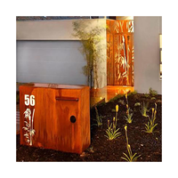 Boîte aux lettres verrouillable, en acier robuste, poteau de courrier décoratif moderne pour villas