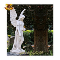 Vente en gros marbre sculpté à la main ange pierres tombales et monuments de cimetière