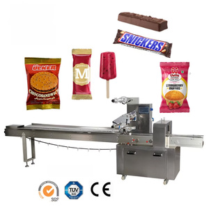 Mesin pembungkus bantal makanan, Popsicle es krim roti kue Mini Flow Pack horisontal permen kue cokelat Bar - Product Image 1