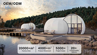 Tente de villégiature extérieure de luxe imperméable en forme d'escargot, maison préfabriquée pour la vie en famille dans un camping de prestige