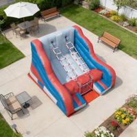 Jeu de course d'escalade gonflable pour 2 joueurs en PVC, écologique, 7x4x3.5m, qualité commerciale, jeu interactif de carnaval personnalisé