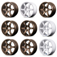 Jantes forgées Rays TE37 Saga SL Style Custom 15-23 pouces 18x9.5 Chrome Blanc 5x114.3 pour GTR JDM GR86 Racing Performance Mags