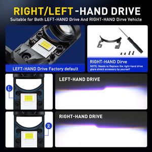 AUXITO T05 <b>H4</b> 6500K Headlight Bulbs 32V white 3000lm 47W LED Headlight Bulbs Applicable to the left driving position - Product Image 4