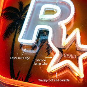 Enseigne LED néon 3D multicolore personnalisée <span class=keywords><strong>GTA</strong></span> Vice City, étanche IP65, à fixer au mur, pour la décoration de bars gaming et de maisons, <span class=keywords><strong>logo</strong></span> publicitaire, garantie 2 ans - Product Image 1