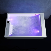 Baignoire Spa Intelligente Moderne Écologique avec Haut-parleurs Bluetooth, Système de Température Constante, Massage à Bulles, Bain à Remous pour Villa