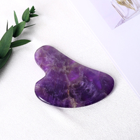 Outil de massage facial Gua Sha en pierre de cristal naturel pour la relaxation, vente en gros