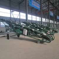 Cinta Transportadora Móvil Portátil con Banda de Goma Resistente al Fuego, Velocidad Ajustable, Longitud Personalizable para Uso Industrial