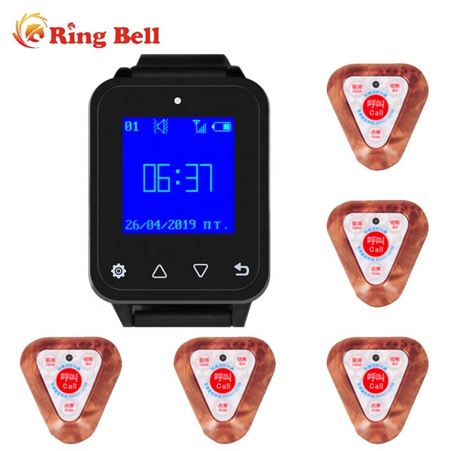 2022 Best Wholesale New Model Waterproof Restaurant Wireless Paging System Watch Pager Waiter Call System