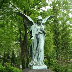 ศาลากลางแจ้งขนาดชีวิตร้องไห้รูปปั้นเทวดาบรอนซ์รูปปั้นทูตสวรรค์ปีกประติมากรรมบรอนซ์ - Product Image 4