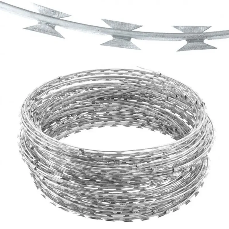 Razor Barbed Wire Stainless Steel Razor Wire Ss Concertina Barbed Razor Wire