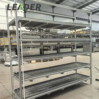 Équipement de plantation, support en profilé d'aluminium multicouche, système hydroponique à flux et reflux, table de culture à plateau de 4x8, bac à semis