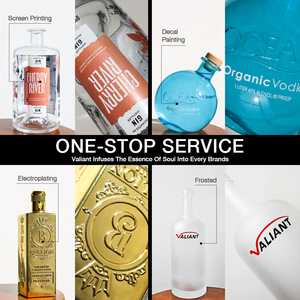 Bouteille à spiritueux en <span class=keywords><strong>verre</strong></span> plat incurvé unique de 750 ml avec givrure et gravure, style moderne de luxe, bouchon à vis pour <span class=keywords><strong>whisky</strong></span>, brandy, vodka - Product Image 6
