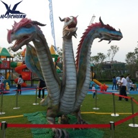 Sculpture Animatronique de Dragon Western Grandeur Nature Personnalisée et Réaliste en Métal et Silicone pour Centres Commerciaux, Aires de Jeux Extérieures et Parcs