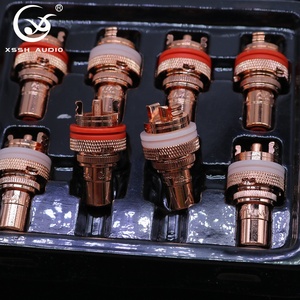 อะแดปเตอร์ RCA แบบ Binding Post ยี่ห้อ <span class=keywords><strong>YIYO</strong></span> XSSH HIFI สำหรับเสียงและวิดีโอ ชุบทองเหลืองสีแดง ทองแดงสีแดง ขนาด 8 มม. ขั้วต่อแบบตัวเมียสำหรับติดตั้งบนตัวเครื่อง - Product Image 5