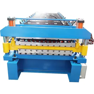 double layer roofing tile sheet making roll forming machine production line