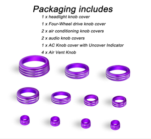 Cache-bouton de ventilation de climatisation en alliage d'aluminium 2021-24 pour Bronco Sport, commande de climatisation, phare, contrôle du volume, anneau de réglage du son - Product Image 2