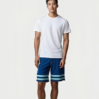 Shorts de bain pour hommes tendance 2025, short de plage, short de surf, spandex/polyester, taille élastique, respirant, séchage rapide, poches, numérique