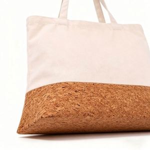 Bolsa de Mano de Lona y Corcho Personalizada al por Mayor, Ecológica, de Algodón, para Impresión DIY, Compras y Viajes - Product Image 3