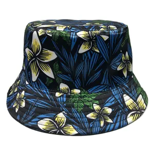 Chapéu balde com estampa floral de 2 lados reversível, boné de pesca para mulheres, chapéu de praia de verão com etiquetas personalizadas, chapéu de cabeça de boonies, roupa masculina