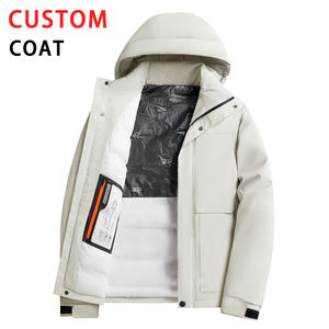 Nouvelle veste d'hiver pour homme de haute qualité en gros, personnalisée, taille plus, chaude, décontractée, à capuche, couleur unie, en duvet - Product Image 3