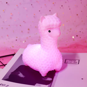 2025 precio de fábrica LED niños USB recargable luces de noche moda tendencia Popular medio Alpaca Llama formas blanco cálido - Product Image 1