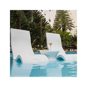 Outdoor In Water Sun Lounge Chair Ledge In-Pool Sun Loungers For Hotel