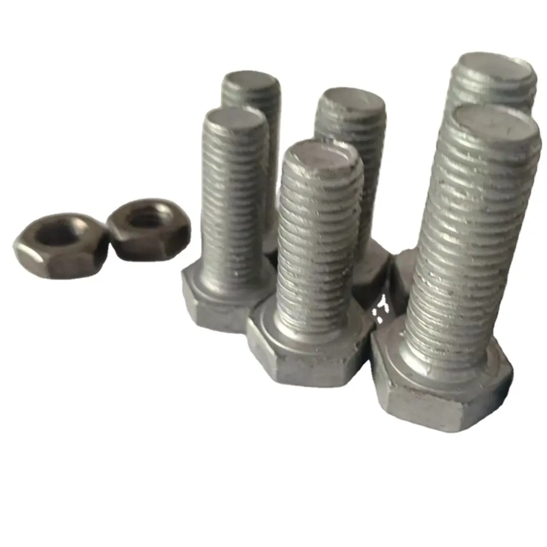 Grade 8.8 Galvanized M14x35mm bolts with nuts