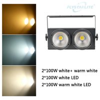 Luz de Escenario LED COB Profesional de 2 Ojos y 200W, Iluminación para Audiencia, para Conciertos, DJ y Espectáculos