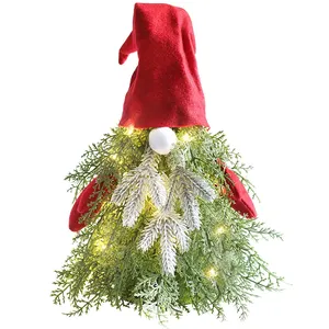 Hiasan Pohon Natal Kecil Hiasan Pohon Natal Mini untuk Dekorasi Rumah Dekorasi Natal Gnome