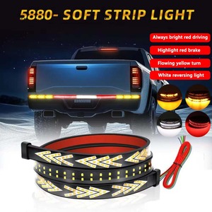 Feu arrière de voiture, clignotant, feu de freinage, 12V 24V, feu de recul, double clignotant d'avertissement, bande LED en forme de flèche pour camionnette, Jeep - Product Image 3