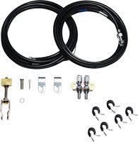 Vente directe usine – Kit complet de remplacement de câble de frein à main électrique universel en acier inoxydable avec arrêt d'urgence, noir