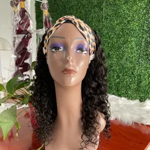Wet and Wavy Wholesale Wigs 100% Human Hair Vendors Cuticle Aligned Virgin Brazilian Headband Wig Human Hair For Black Women