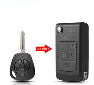 3 tombol modifikasi cangkang kunci jarak jauh mobil pintar cocok untuk LADA Priora Niva AB Samara 2108 XRay sarung penutup kunci Sedan