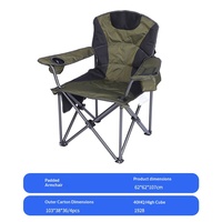 Nouvelle chaise pliante d'extérieur Flag Wins, portable, chauffante, en tissu Oxford épaissi, dossier haut, pour la pêche, le pique-nique, les repas, design moderne