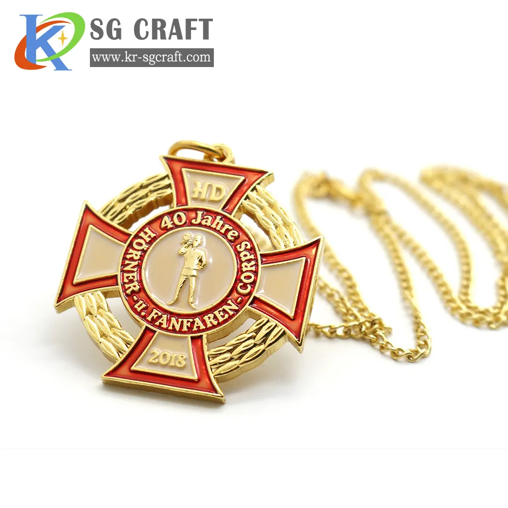 Custom Western Giften Antiek Metaal Australië Aangepaste Logo Goud Verzilverd Bloem Medaille