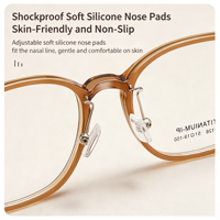 Montures de lunettes T9126 au design épuré, recommandées par les influenceurs de la mode, en titane IP, avec branches en titane