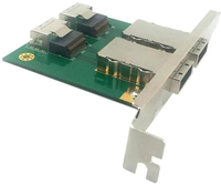 Adaptador Convertidor de Datos HD Fervit Mini SAS 2 SFF-8088 a 2 SFF-8087 con Soporte
