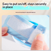 En gros, Masque facial en tissu transparent à grandes bandes pour chat, cache-bouche, masque pour les yeux, anti-morsure, anti-léchage, respirant, couvre-tête