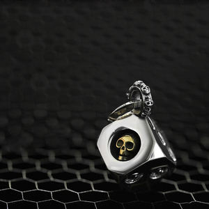Colgante de dados de esqueleto, collar Vintage, cadena de hueso minimalista, joyería, accesorio para hombres, colección de reliquias de jugadores negros de probabilidad - Product Image 2