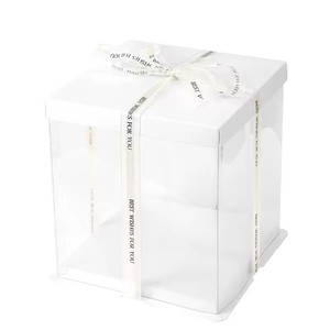 Прозрачная пластиковая квадратная коробка для торта, упаковка для торта - Product Image 4