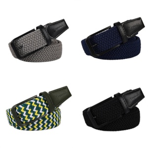 Yopral Heren Op Maat Gemaakte Kleur Persoonlijke Logo Gebreide Canvas Stof Geweven Elastische Gevlochten Elastische Automatische Gespsluiting Hittetransferriem - Product Image 5