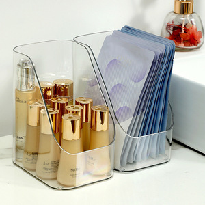 <b>Plastic</b> <b>Storage</b> <b>Box</b> Desktop Bathroom Vanity Lipstick Holder Cosmetic Organizer <b>White</b> Transparent No Lid 2L - Product Image 4