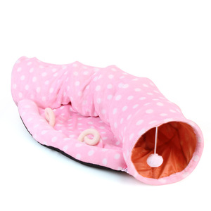 Cat <b>Dog</b> Tunnel <b>Bed</b> With Cushion Tube Toys Plush Large Diameter Longer Crinkle Collapsible Lurvig Cat Tunnel Cama Para Gato - Product Image 4