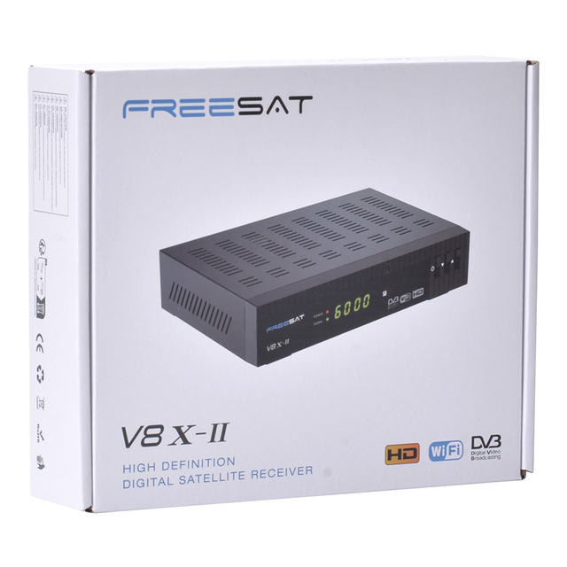 FREESAT V8X-II Satellite TV Receiver 1080P Full HD Support CA Built-in WIFI RJ45 Ethernet Port (10/100M) V8X2