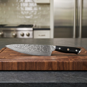 Couteau de Chef Santoku Damas 8 Pouces pour Usage Quotidien, Forgé à la Main, Finition Polie, Manche en Bois de Cocobolo, Ambidextre pour Trancher - Product Image 2