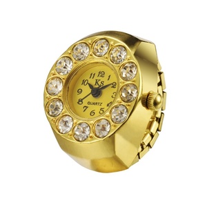 Reloj de Anillo de Dedo, Moderno y Sencillo, con Esfera Dorada, Correa de Acero Inoxidable, Mini Reloj de Cuarzo <span class=keywords><strong>para</strong></span> Mujer, Regalo <span class=keywords><strong>para</strong></span> Damas - Product Image 2