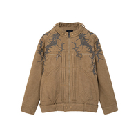 2025 nouvelle mode personnalisée Ropa Hombre veste hommes col montant Hip Hop Denim Baseball veste pour hommes.