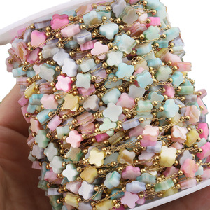 โซ่ลูกปัดสแตนเลสรูปดาวหลากสีสำหรับทำเครื่องประดับ DIY สำหรับต่างหู สร้อยข้อมือ ม้วน 10 เมตร - Product Image 5