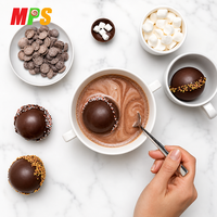 Bombes de Chocolat Chaud pour la Saint-Valentin Forme Solide Boule Fudge Caramel Cacao avec Confiture de Guimauves Noix