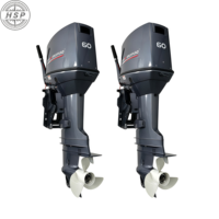 Moteurs hors-bord à essence HSP en alliage d'aluminium marin 60 ch 2 temps pour bateaux de pêche avec accessoires complets